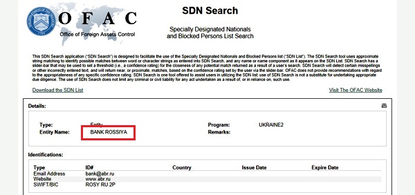 Пойдут ли российские госбанки вслед за "Россией"? 1 ofac rossiya