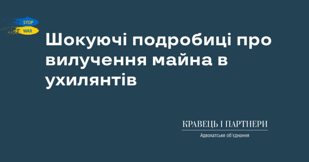 Шокуючі подробиці про вилучення майна в ухилянтів Шокуючі подробиці про вилучення майна в ухилянтів
